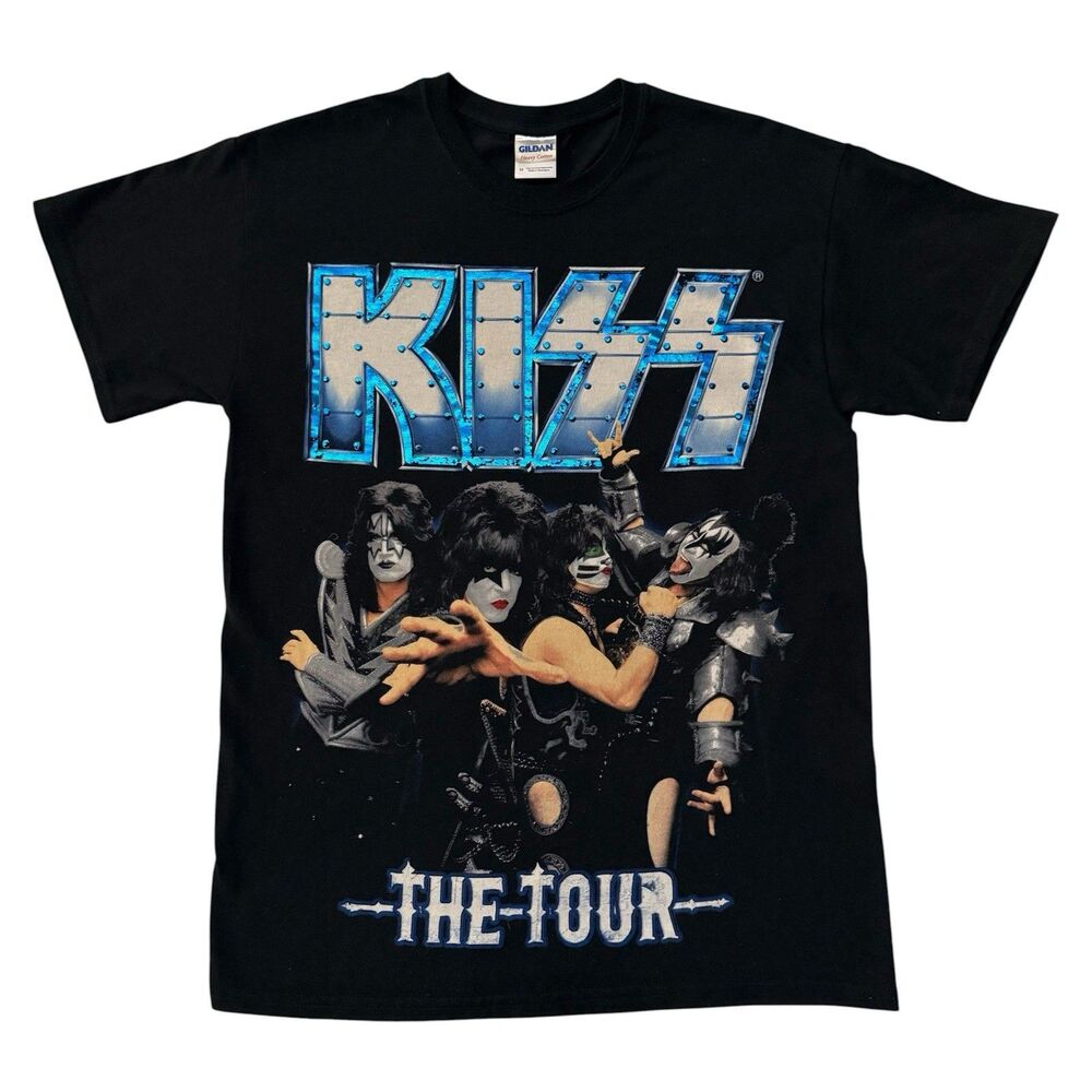 KISS 2012 The Tour T‑Shirt Men’s Medium Black Graphic Rock Band Concert Merch